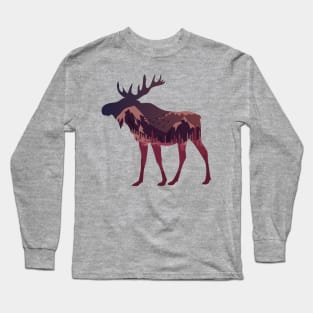 moose lovers,moose gift animal moose nature in alaska elk Long Sleeve T-Shirt